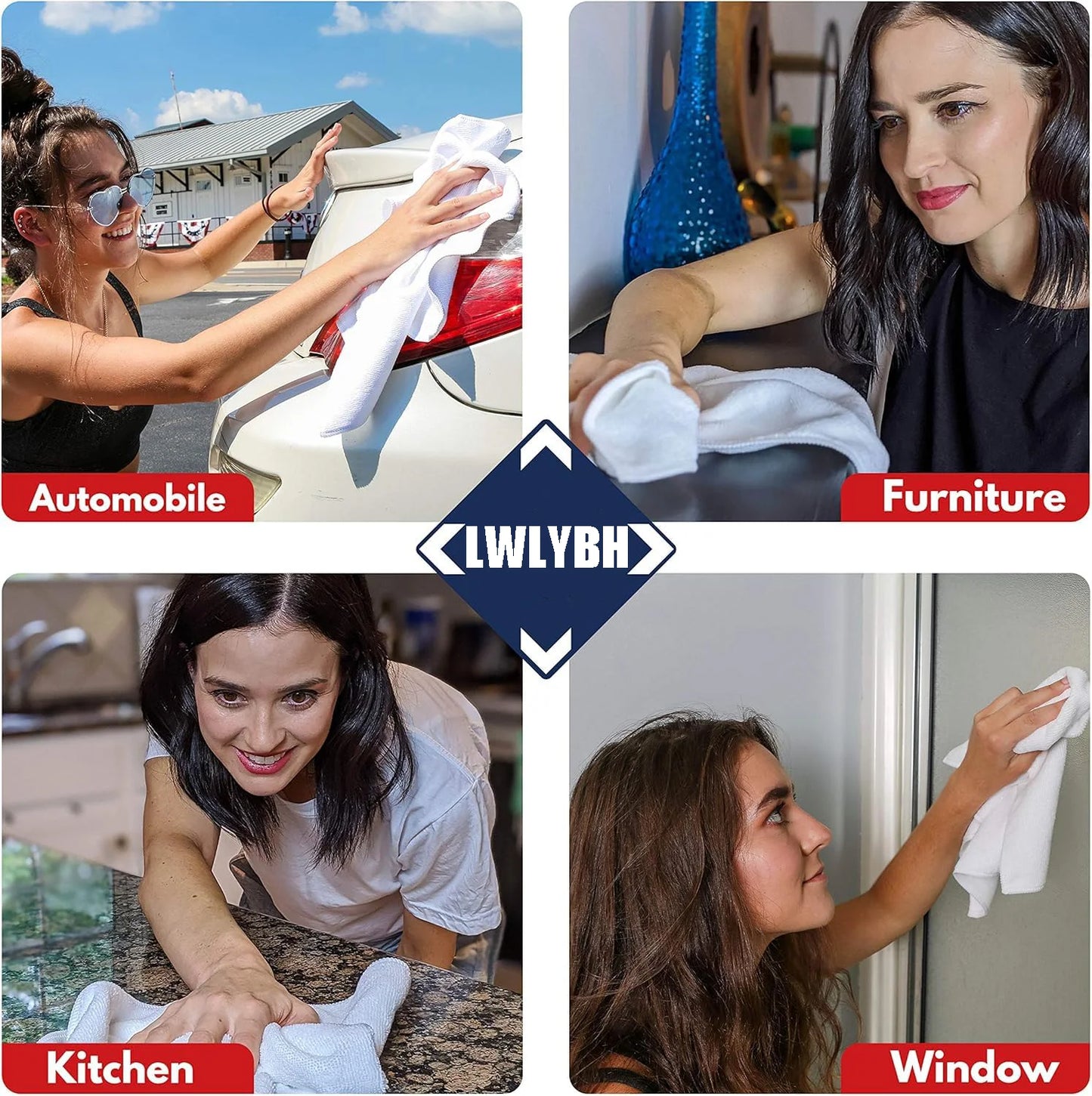 Microfiber Car Wash Cloth Thicken Automotive Cleaning Drying Towels Household Kitchen Absorbent Rags Car Clean Cloths Supplies