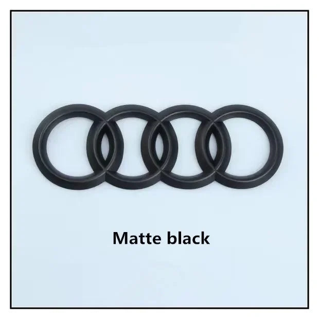 For Audi A4 A3 A5 A7 Q3 Q5 Q7 Q2 A6 logo directly covered front logo decoration accessories Refitted four-ring black LOGO