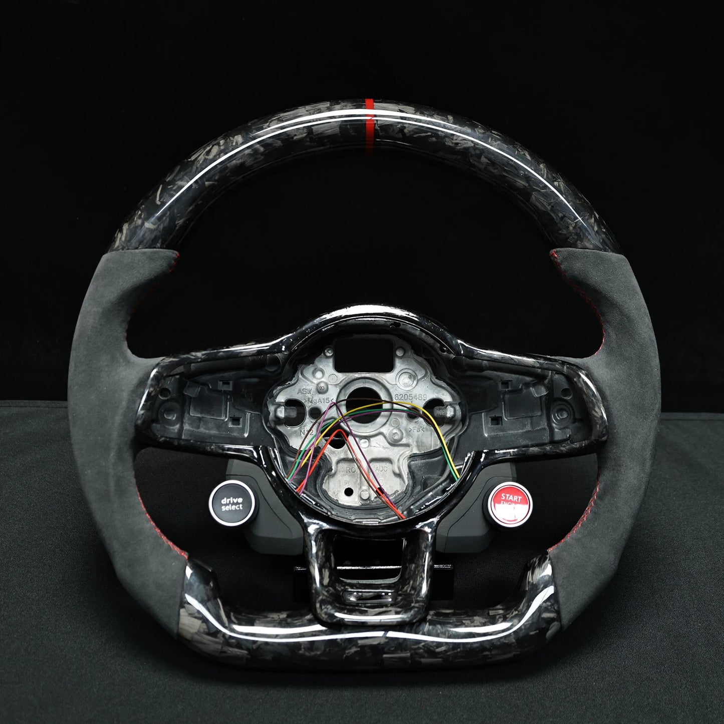 Fit For VW Carbon Fiber LED Steering Wheel Volkswagen Golf 7 MK7 Mk7.5 GTI Scirocco Polo GTS R Line  Customized Racing Wheel