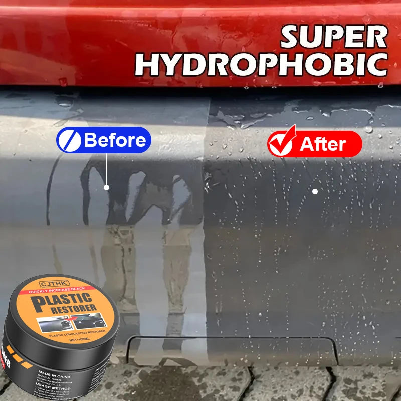 Car Plastic Restorer Crystal Clear Auto Interior Leather & Panel Renewal Wax Coating Agent Back To Black Gloss Car Wax Polish