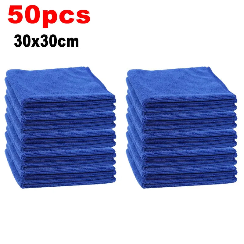 25-100PCS  Microfibre Cleaning Auto Soft Cloth Quick Dry Large Soft 30X30CM Car Wash Cloths Home Cleaning Micro Fiber Towels