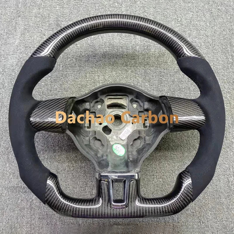 Real Carbon Fiber Steering Wheel For Volkswage VW Golf 6 6R GTI High Quality Leather Custom Style
