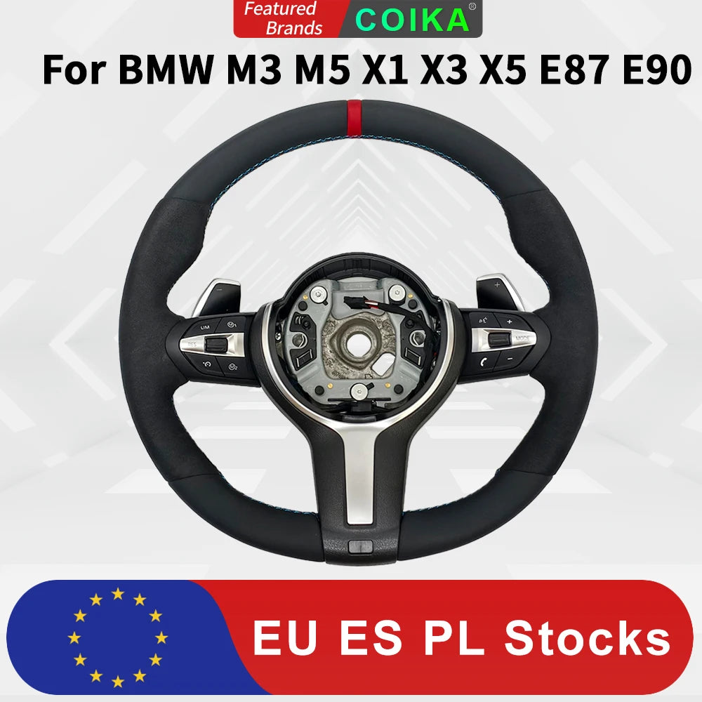 Leather Interior Steering Wheel Fit For BMW F10 F20 F30 F32 F36 F80 F82 M3 M5 E90 E87 E84 E70 Sport Steering Wheel Car Accessory