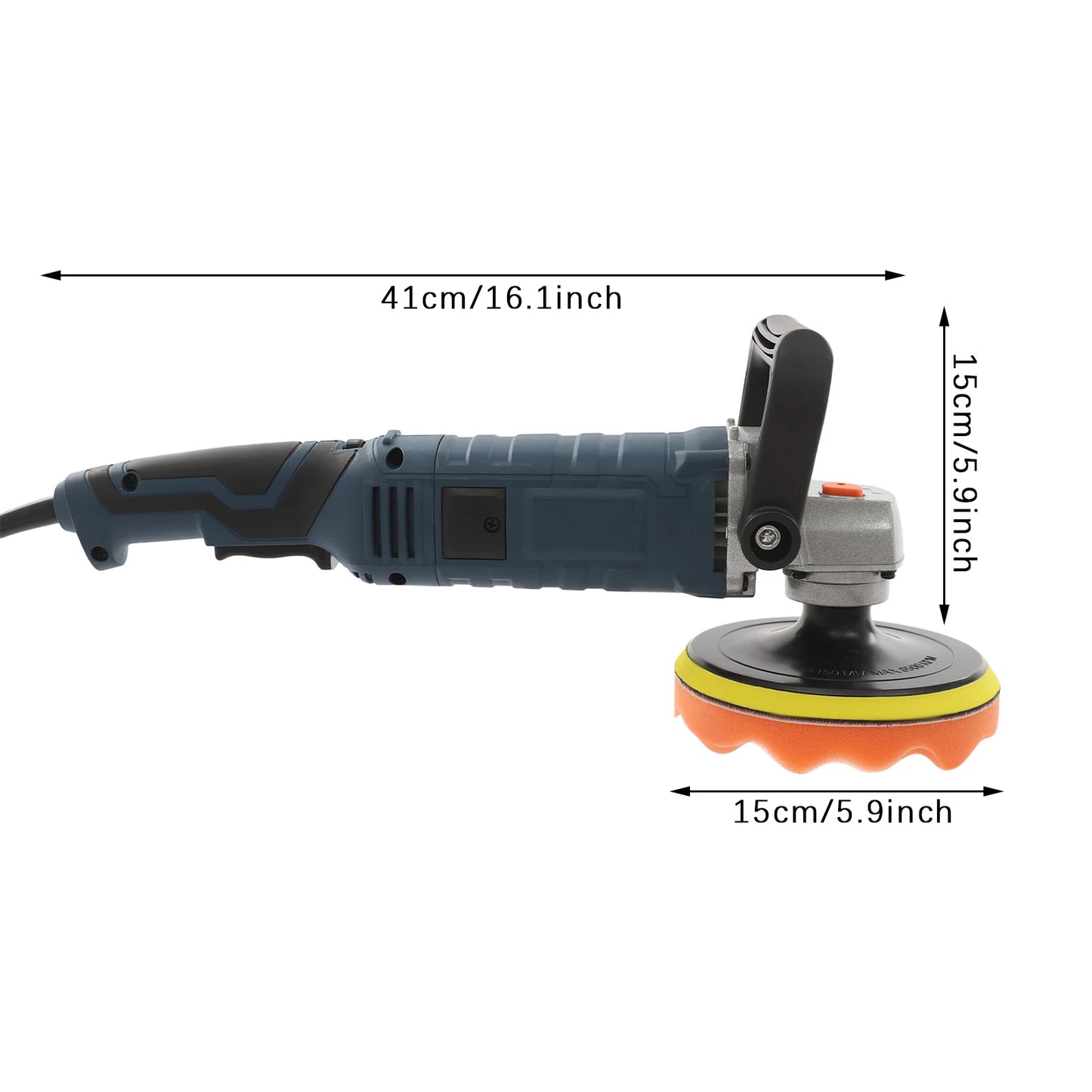 1580W Car Polisher 7-Speed 500-3300 RPM for Auto Detailing, EU Plug, Household Polishing Machine, Car Polishing Machine