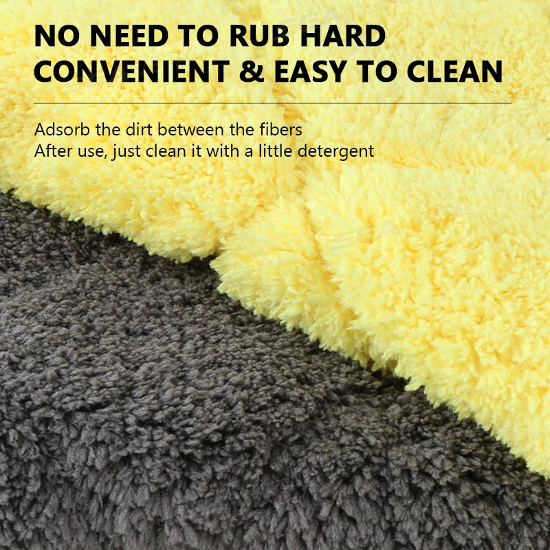 SEAMETAL Microfiber Car Cleaning Towel 800GSM Thicken High Abosorbent Washing Drying Cloth Ultra-Soft Scratch-Free Clean Towels