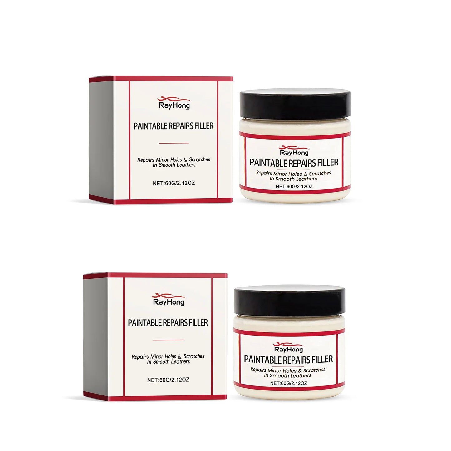 Professional Leather Repair Paste Filler Kit for Scratches Cuts & Holes Car Seat Sofa Furniture Restoration Permanent Paste