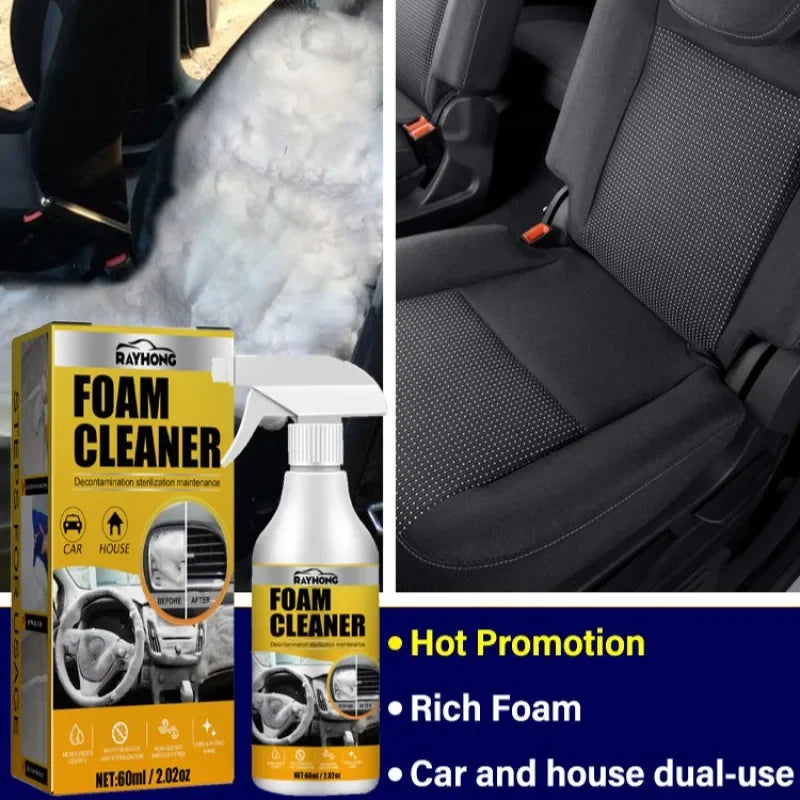 Car upholstery foam cleaner car seat cleaning powerful stain removal headliner dashboard waterless stain removal foam cleaner