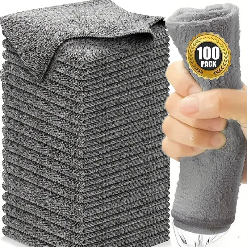 Thicken Microfiber Cleaning Cloths Lint Free Microfiber Cleaning Towel Cloths Reusable Cleaning Towels Absorbent for Car Window