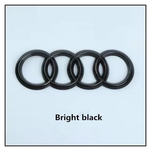 For Audi A4 A3 A5 A7 Q3 Q5 Q7 Q2 A6 logo directly covered front logo decoration accessories Refitted four-ring black LOGO