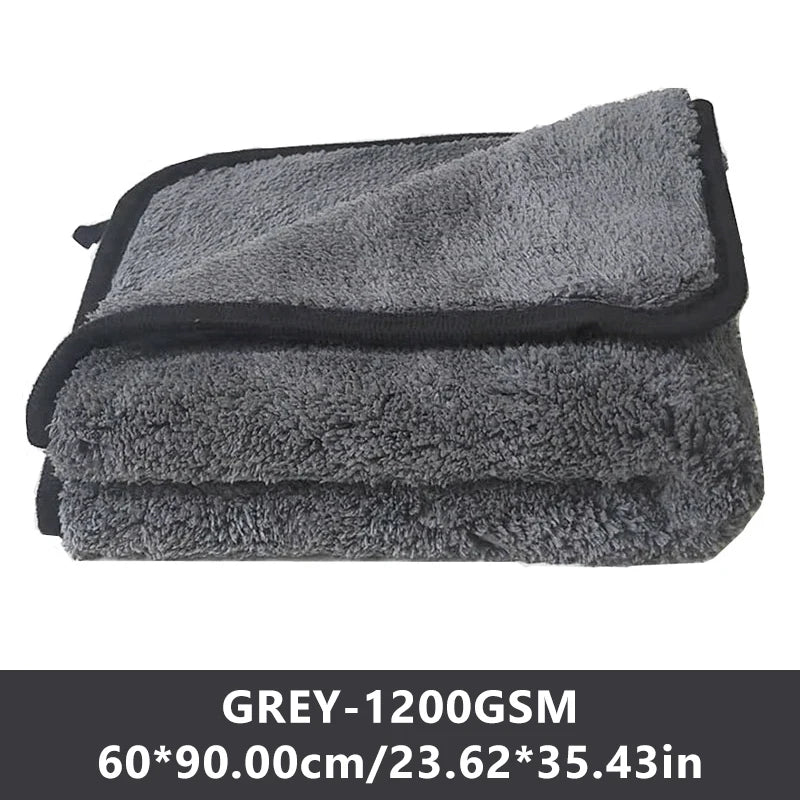 SEAMETAL 1200GSM Coral Fleece Deluxe Car Wash Microfiber Towel Plush Cleaning Drying Cloth Car Wash Towels 40x40/40x60/60x90cm