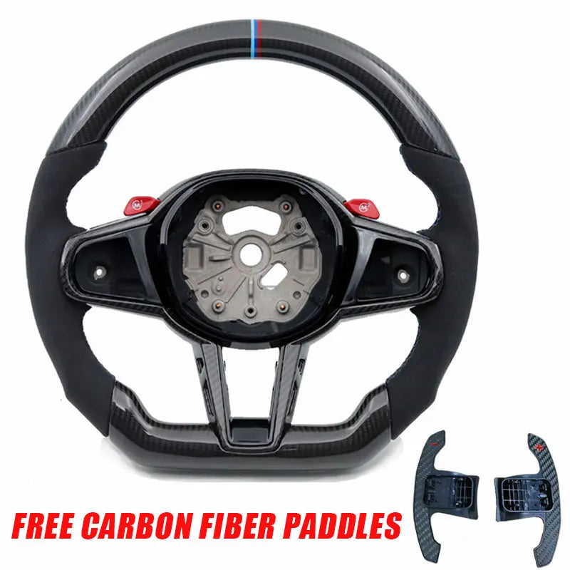 CS Sports Steering Wheel Carbon Fibre fit for BMW G01 G02 G05 G06 G20 G21 G22 G26 G29 G30 G32 G42 G80 X3 X4 X5 Car Accessories