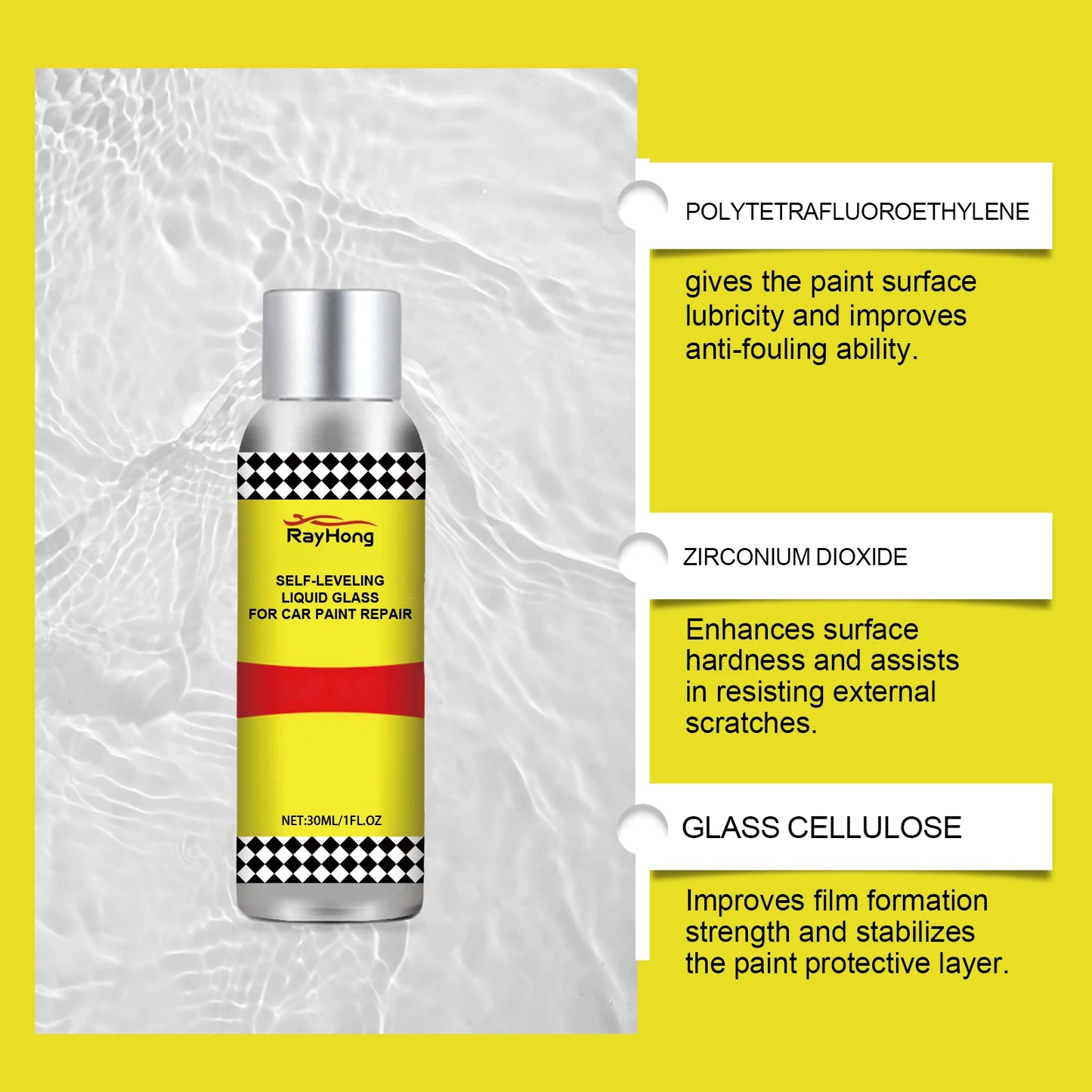 Car Paint Care Liquid Auto Graphene Ceramic Coating Crystal Polishing Waterproof Anti Scratch Hydrophobic Automotive Paint 30ml