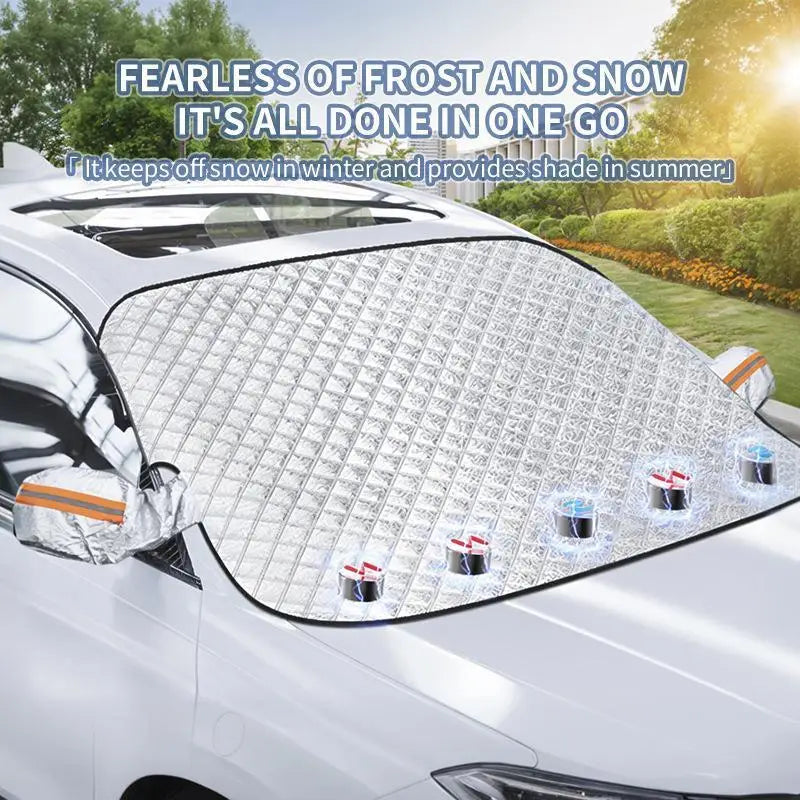Sunshade Cover Car Windshield Snow Sun Shade Waterproof Protector Automobile Magnetic Cover Car Front Windscreen Cover