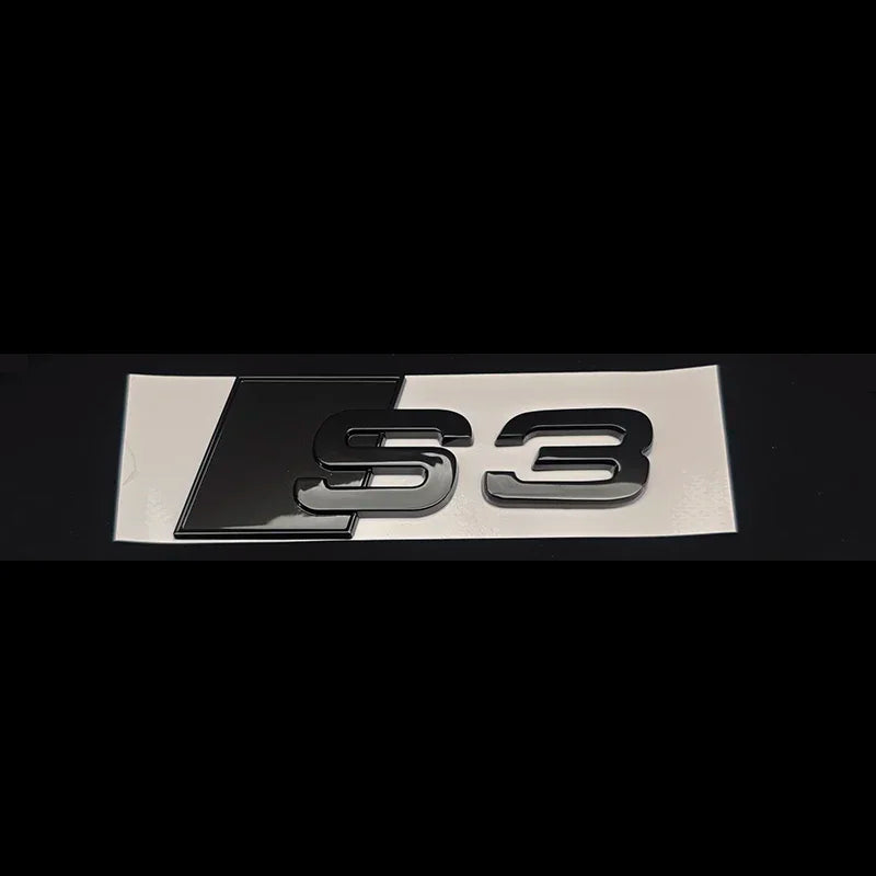 3D ABS Chrome Green Yellow Purple Blue Black Logo S3 Emblem Sticker Car Rear Trunk Badge For Audi S3 8V 8P 8L 8Y S 3 Accessories