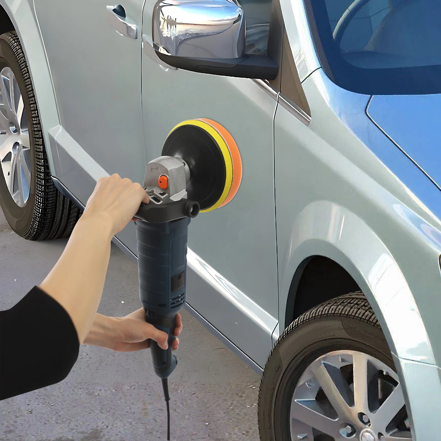 1580W Car Polisher 7-Speed 500-3300 RPM for Auto Detailing, EU Plug, Household Polishing Machine, Car Polishing Machine