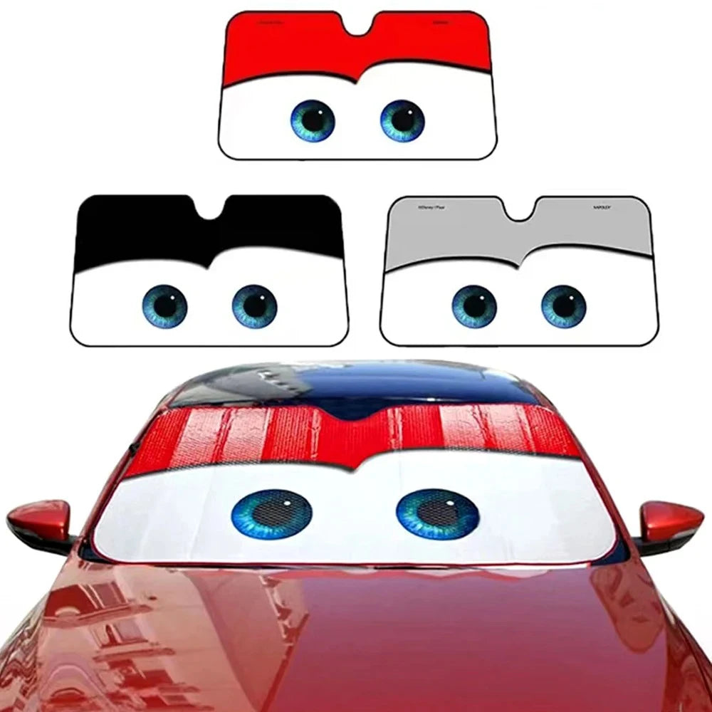 Car Solar Protection 4 Colors Eyes Heated Windshield Sunshade Car Window Windscreen Cover Sun Shade Auto Sun Visor Car-covers