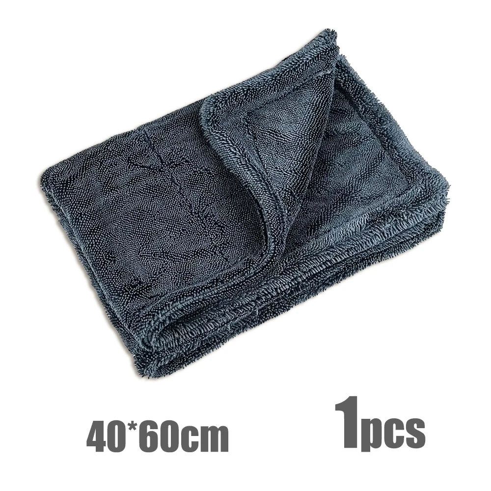 AUTOBRIGHT Microfiber 60*90cm 1300gsm One wipe drying Towel Car Wash Cloth Premium Cloth Thicken Soft Professional Car Cleaning