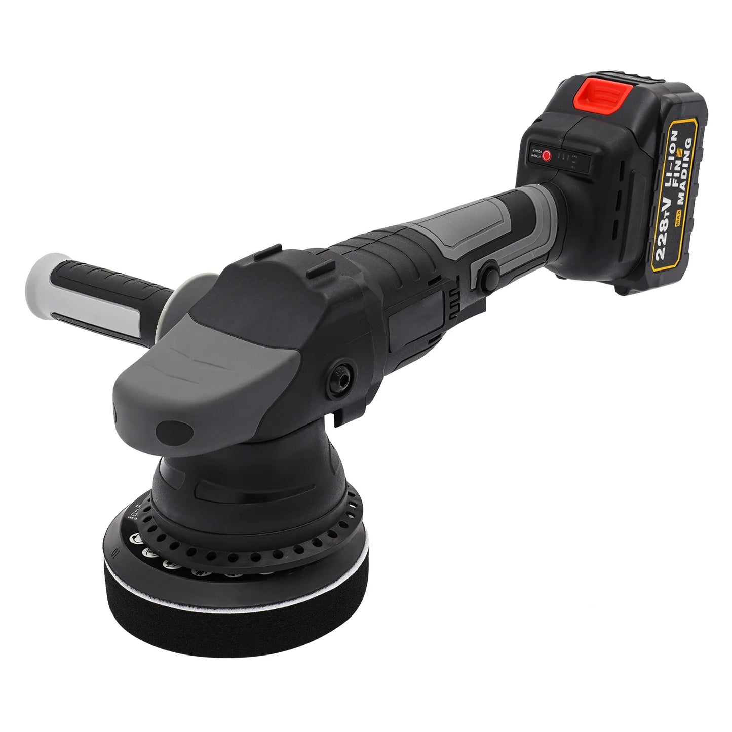 Polisher Machine with Brushless Copper Motor, 55 Minutes Battery Life, Shockproof Handle for Car Waxing and Polishing