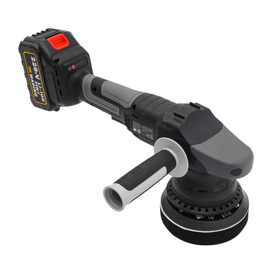 Polisher Machine with Brushless Copper Motor, 55 Minutes Battery Life, Shockproof Handle for Car Waxing and Polishing