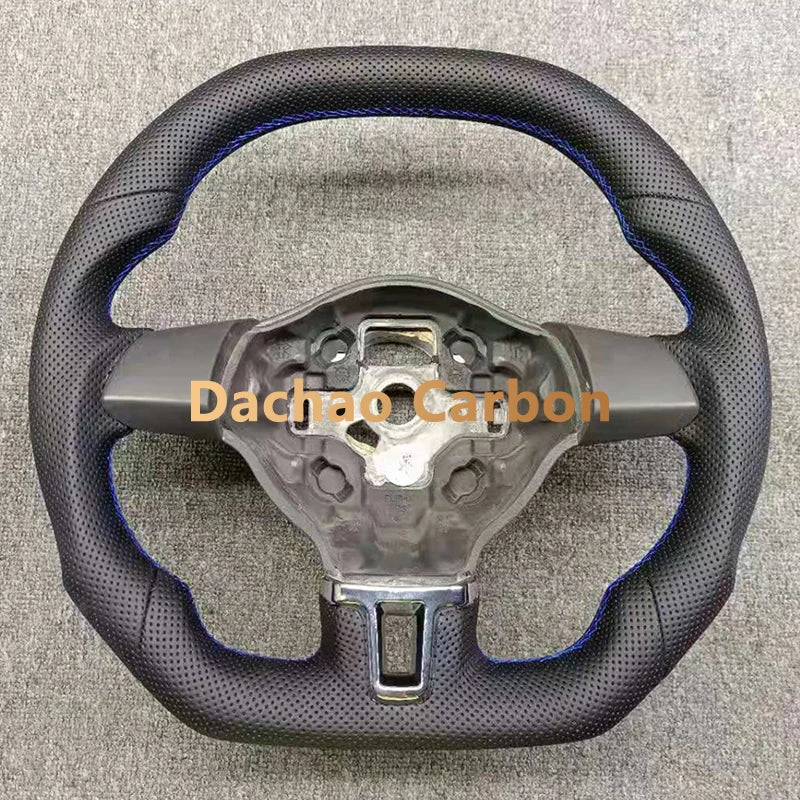 Real Carbon Fiber Steering Wheel For Volkswage VW Golf 6 6R GTI High Quality Leather Custom Style