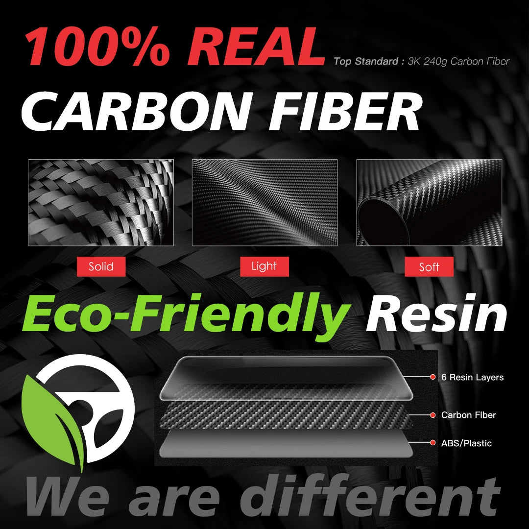 TDD Carbon Fiber Steering Wheel leather Alcantara For Volkswagen Golf 7 7.5 GTI GTD GTE R 2013-2020 Polo GTI Car Accessories