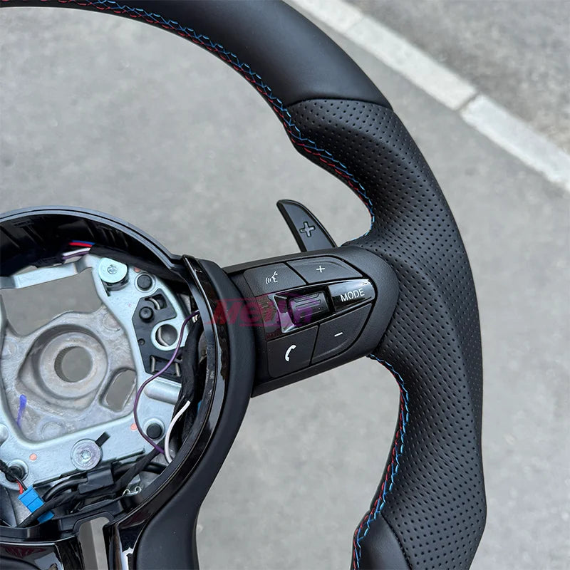 Suitable for BMW M3 M5 F10 F30 F20 F21 F22 F31 F32 F33 F34 F36 F15 F25 F26 F01 F07 modified all black warrior steering wheel