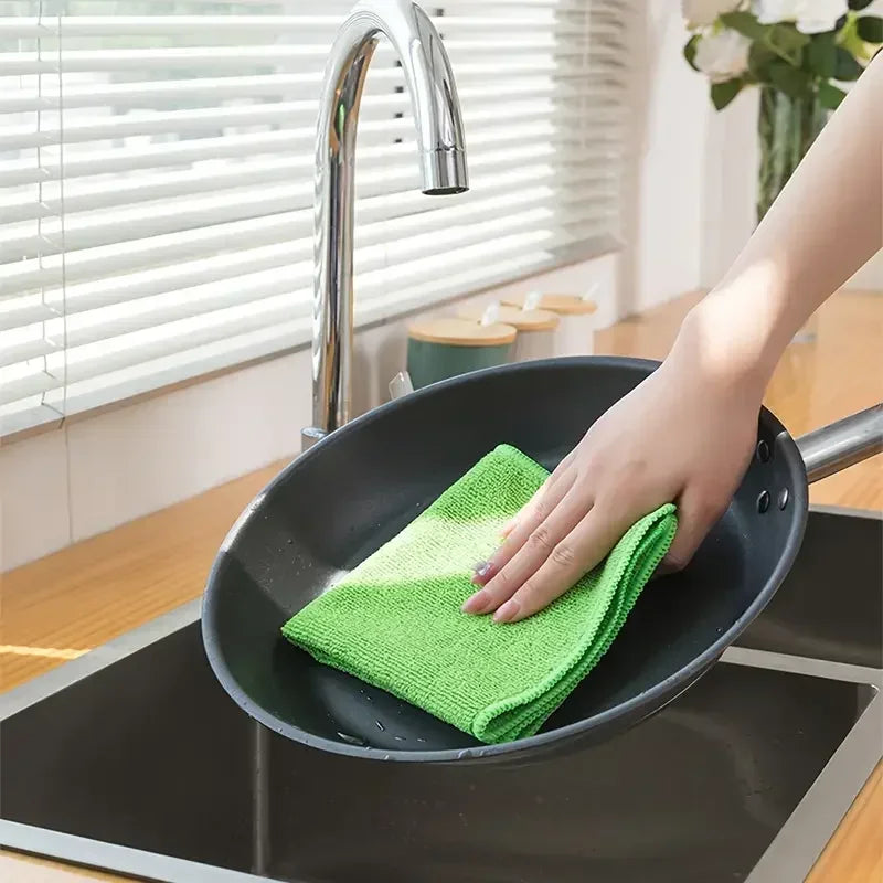 10/5/3pcs Microfiber Cleaning Cloth, Dishwashing Cloth Household Rag Kitchen Bathroom Cleaning Towel Durable Absorbent Towel