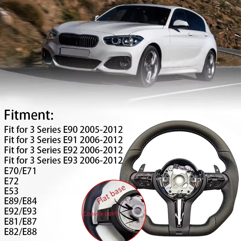 Suitable for BMW M3 M5 F10 F30 F20 F21 F22 F31 F32 F33 F34 F36 F15 F25 F26 F01 F07 modified all black warrior steering wheel