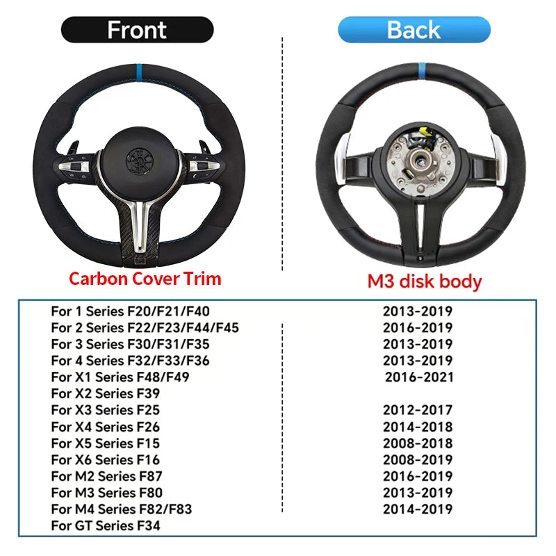 Half Alcantara Leather M Sport Steering Wheel For BMW F10 F11 F20 F21 F22 F25 F30 F31 F32 F33 F34 F36 F01 F06 F07 F12 F13 M3 M5
