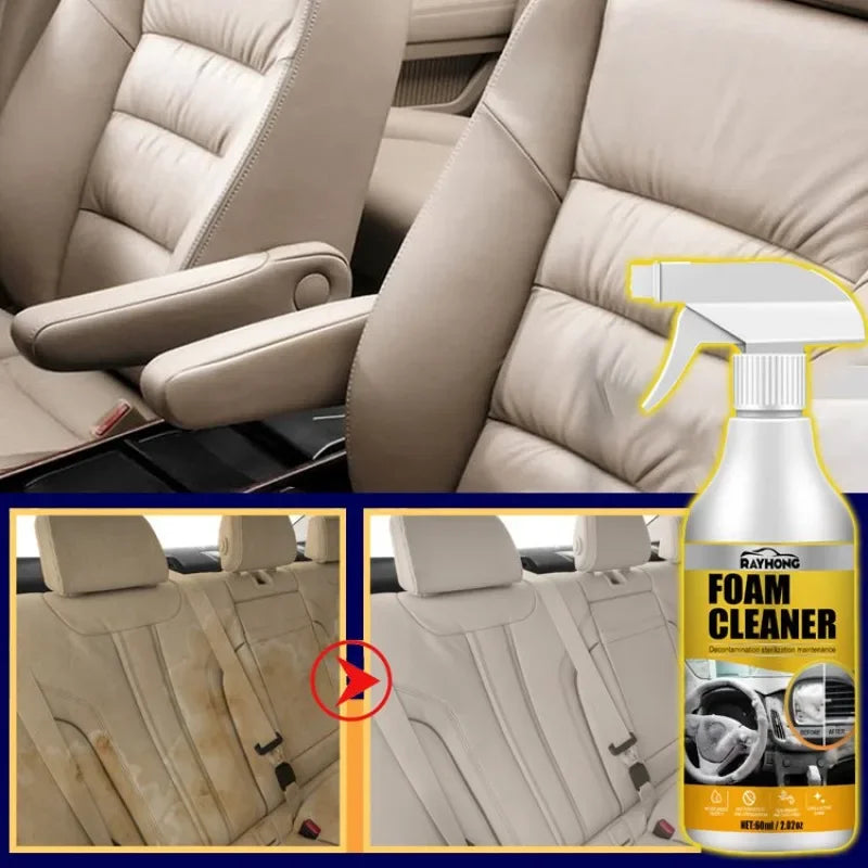 Car upholstery foam cleaner car seat cleaning powerful stain removal headliner dashboard waterless stain removal foam cleaner