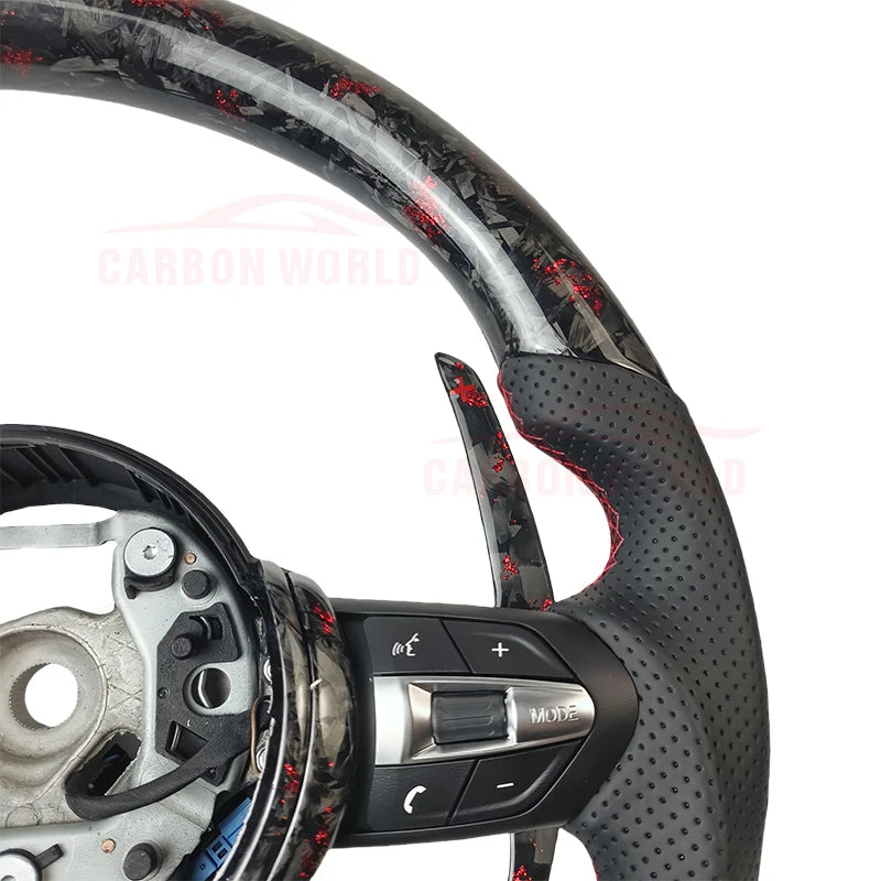 custom forged carbon fiber steering wheel Fof BMW M3 M4 M5 F30 F31 F32 F35 F36 F48 F52 F01 F02 F03 F10 F11 F13 F15 F16 F20 F21