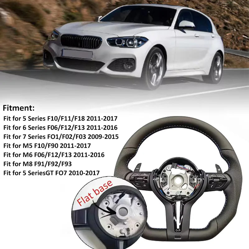 Suitable for BMW M3 M5 F10 F30 F20 F21 F22 F31 F32 F33 F34 F36 F15 F25 F26 F01 F07 modified all black warrior steering wheel