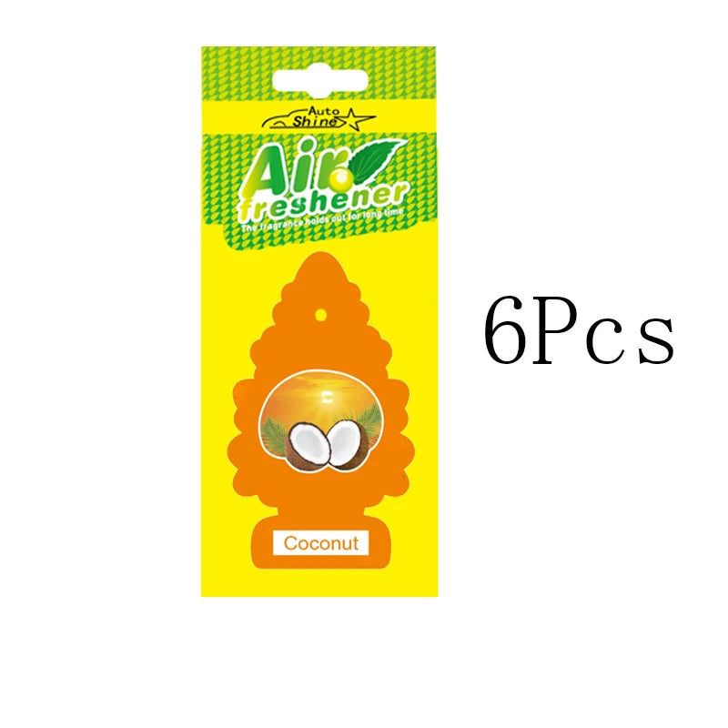 3-80pcs Christmas Tree Car Air Freshener Natural Scented Tea Paper Hanging Fragrance for Home and Auto Interior