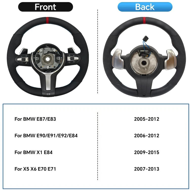 Leather Interior Steering Wheel Fit For BMW F10 F20 F30 F32 F36 F80 F82 M3 M5 E90 E87 E84 E70 Sport Steering Wheel Car Accessory