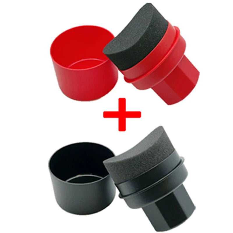 Car Wheel Polishing Waxing Curved Tire Sponge Brush With Cover Tire Clean Contour Dressing Applicator Pads for Car Accessories