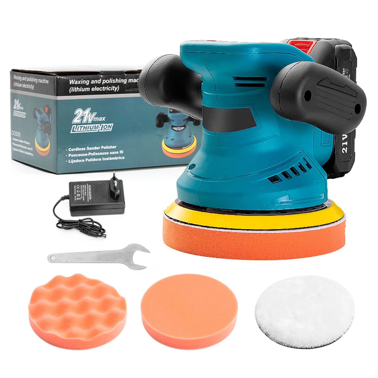 Car polishing machine 21V cordless polishing machine 480W car electric waxis maintenance wireless polishing machine