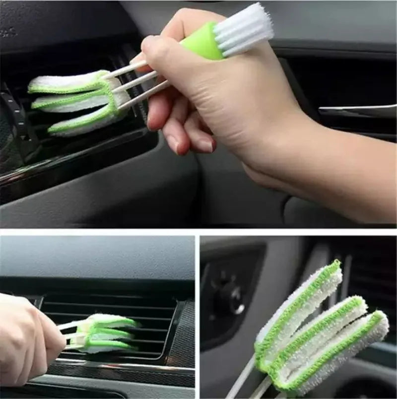 Double Ended Mini Dust Blind Cleaner, Car Vent Window Blind Detail Brush, Keyboard Cleaner, Hand Held Magic Brush Blind Duster