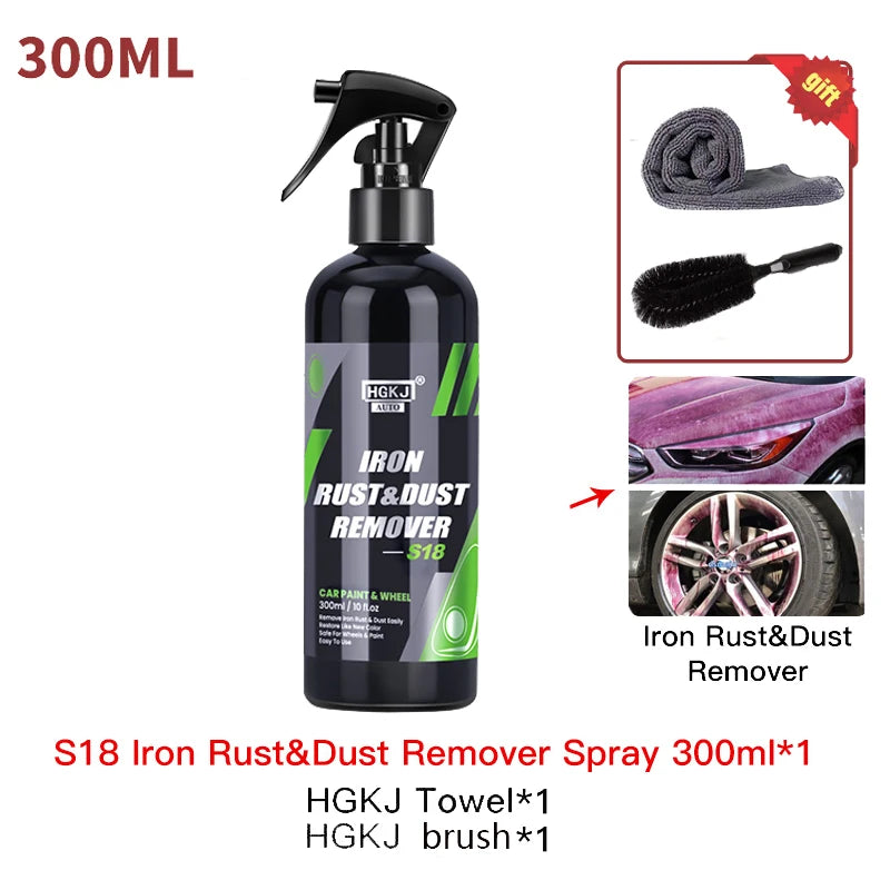 HGKJ S18 Iron Rust Remover Car Rust Removal Spray Metal Oxide Remover Anti Rust Paint Car Maintenance Cleaning