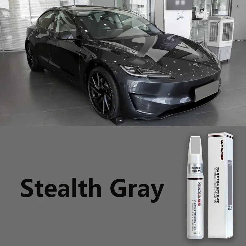 Suitable for Tesla paint retouching pen Pearl white deep sea Blue Tesla wheel repair special retouching pen set