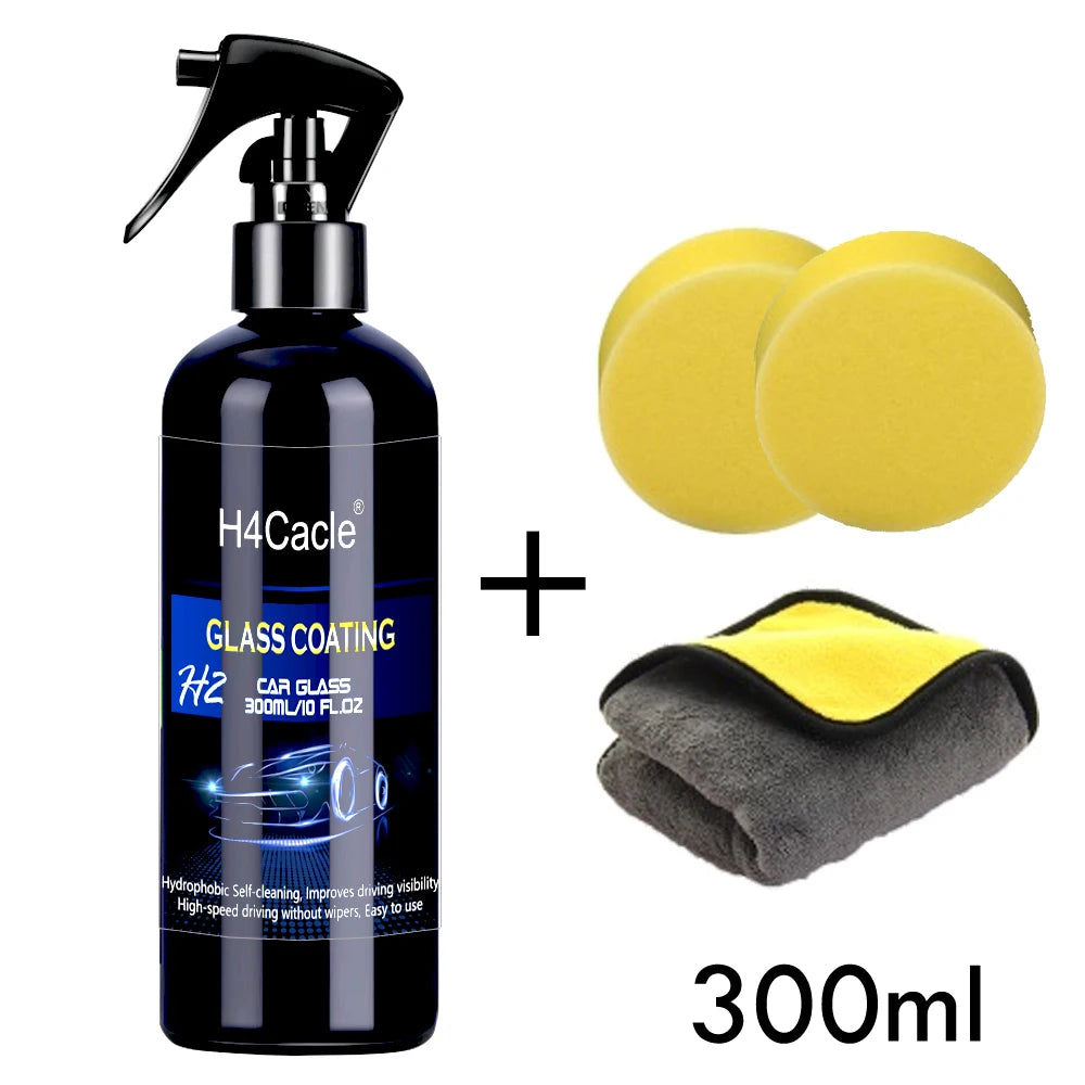 H4Cacle Water Repellent Spray Anti Rain Coating for Car Glass Hydrophobic Anti-rain Liquid Prevention of SewageRadiation Hazards