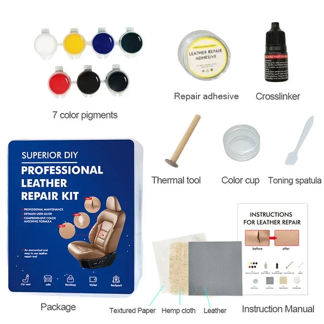 Car Liquid Leather Repair Kit Leather Skin Refurbish Tools For Car Seat Coats Sofa Holes Scratches Cracks Restoration