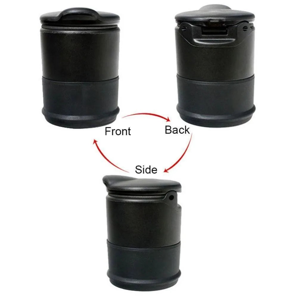 Flame Retardant Materials Car Trash Can High Temperature Resistance with Lid Car Storage Bucket Cylindrical Shape
