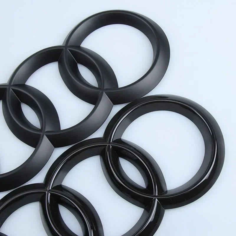 For Audi A4 A3 A5 A7 Q3 Q5 Q7 Q2 A6 logo directly covered front logo decoration accessories Refitted four-ring black LOGO