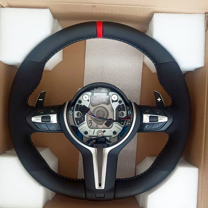 Interior Leather Steering Wheel For BMW 3 5 Series F10 F15 F20 F22 F30 F32 F36 F80 F82 M3 M4 M5 E90 E70 M Sport Steering Wheel