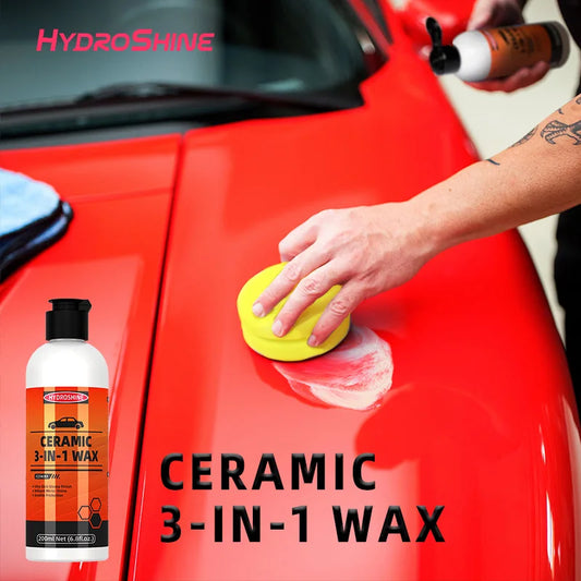 Hydroshine Car Ceramic 3-In-1 Wax Coating Protection Ceramic Polish Waterless Long-Lasting High-Gloss Wash Quick Detailer