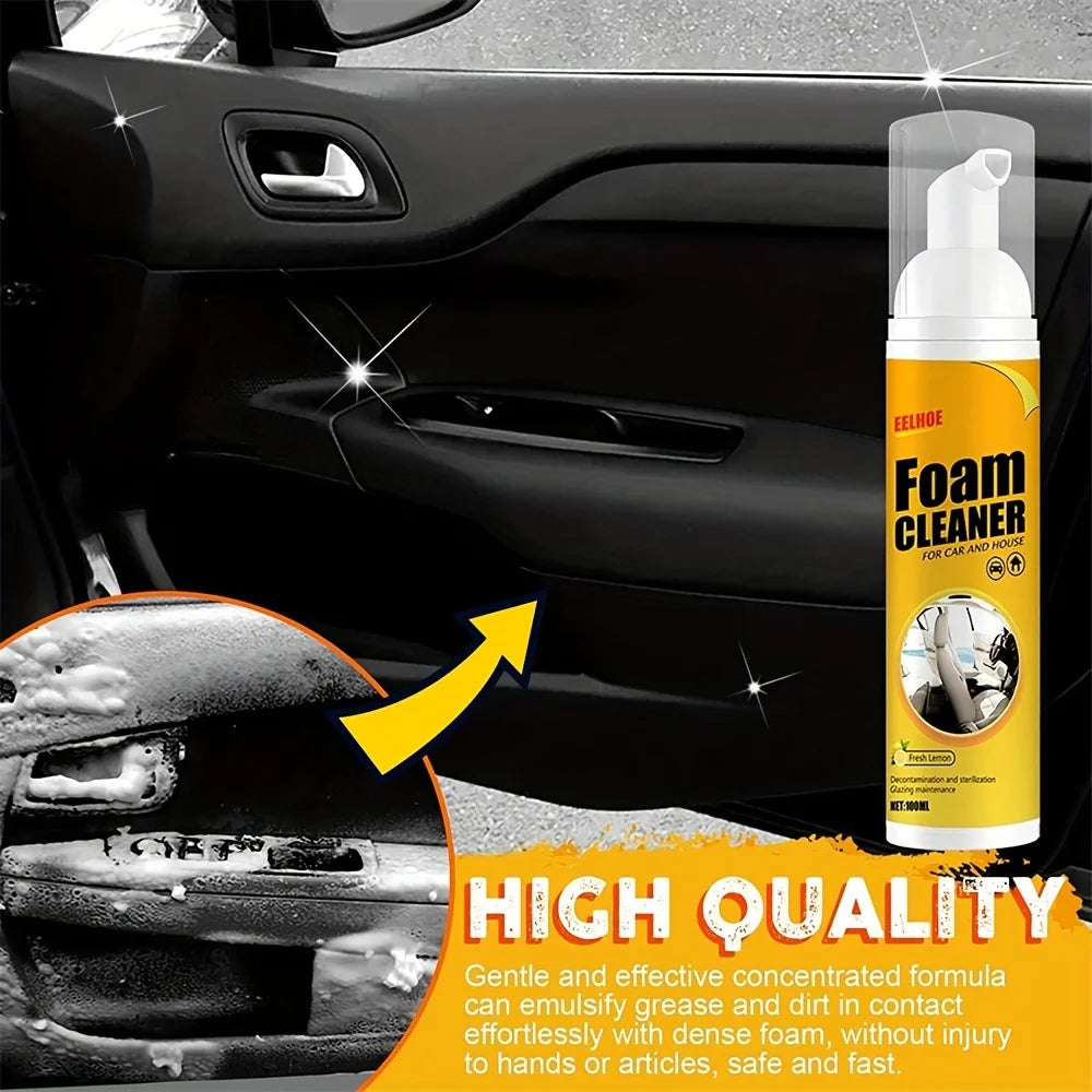 30/60/100ML Spray Foam Cleaner Leather Curing Agent Bubble Cleaning Spray Car Interior Wash Maintenance for Auto Home Use MG