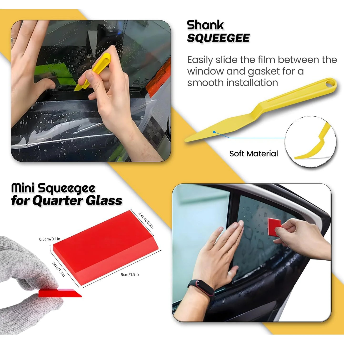 Car Wrapping Tools Kit Finish Line Vinyl Wrap Cutting Kit Window Film Tinting Tool Auto Foil Set Vinyl Tint Squeegee Scraper