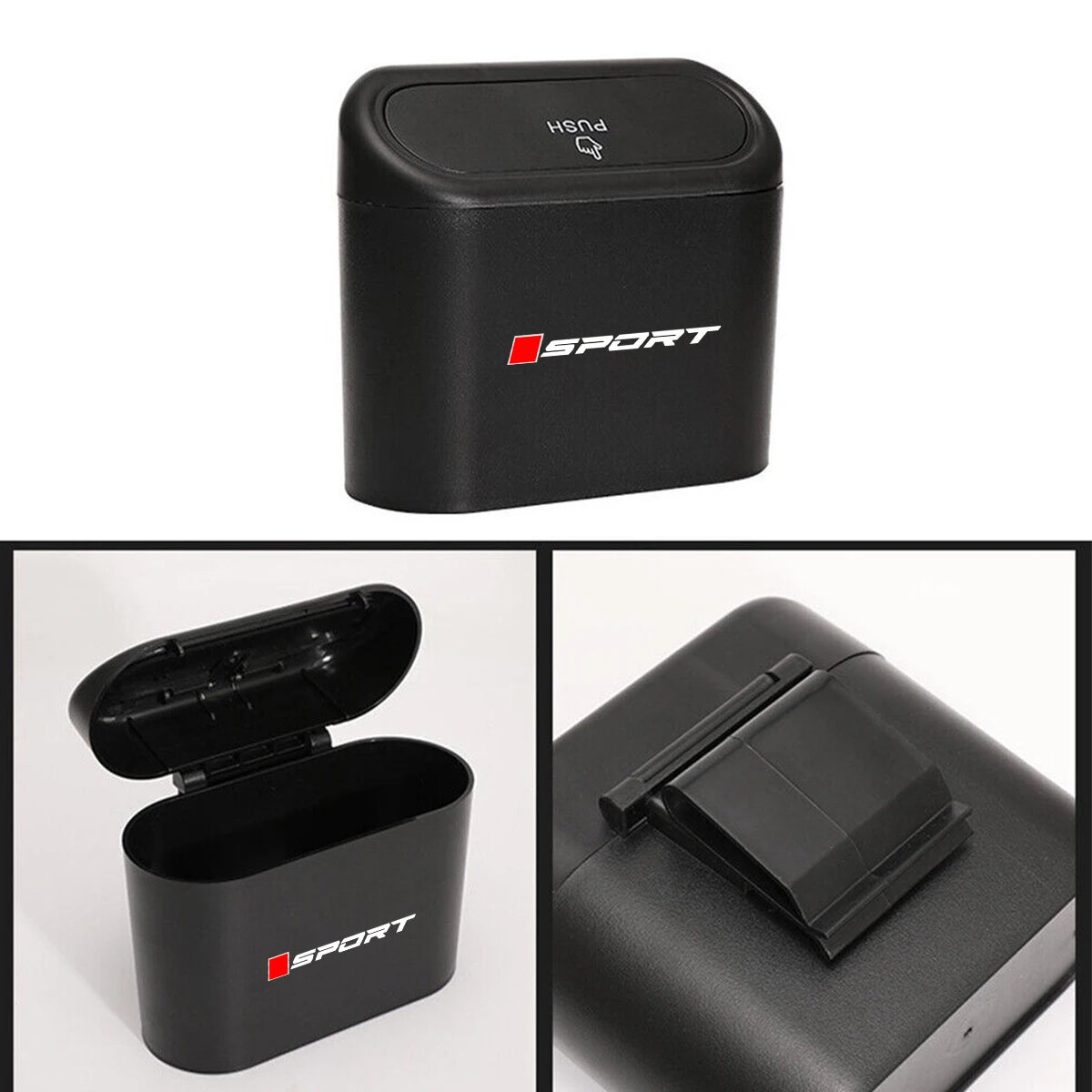 1 Piece ABS Mini Car Trash Can with Lid For Toyota Honda Mazda Mitsubishi For Jeep MG Vehicle Trash Bin Car Dustbin Garbage