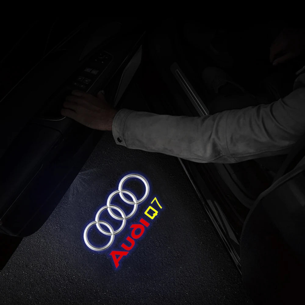 LED Car Door Logo Welcome Light Laser Projector Lamp For Audi Sline S3 S4 S5 S6 S7 RS Quattro Q7 Q5 Q3 A4 B8 8P A3 A6 C7 A5 A6L