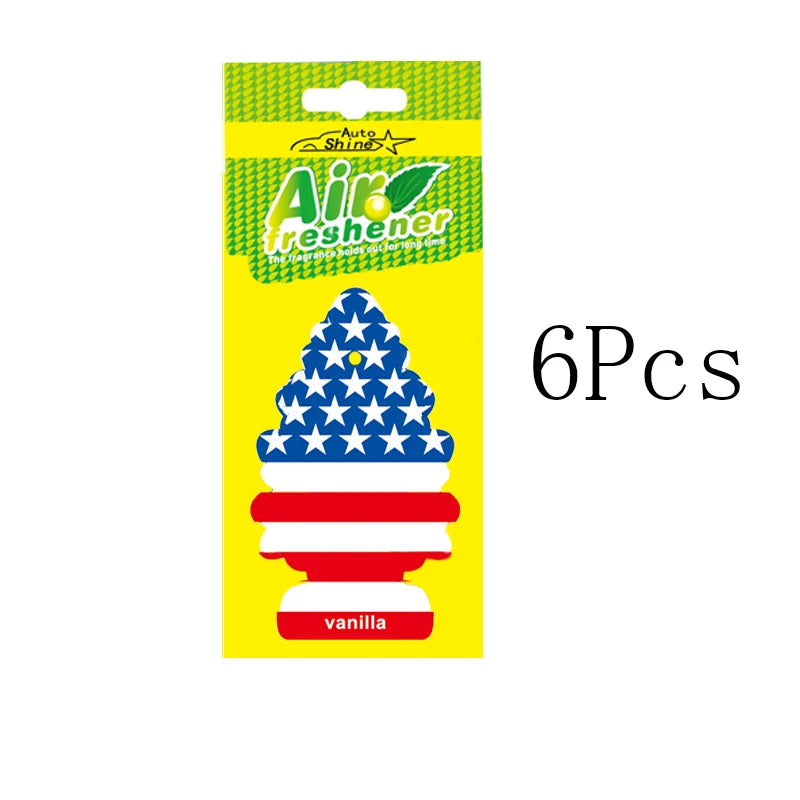 3-80pcs Christmas Tree Car Air Freshener Natural Scented Tea Paper Hanging Fragrance for Home and Auto Interior